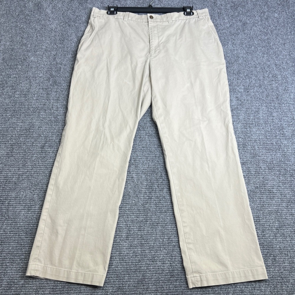 Duck Head Men Khaki Chino Pants Straight Leg Tan Cotton Stretch 40x32 Flat Front